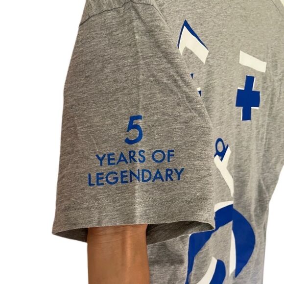 RARE PINK DOLPHIN 5 Year Anniversary Tee, Gray size small - Picture 2 of 3